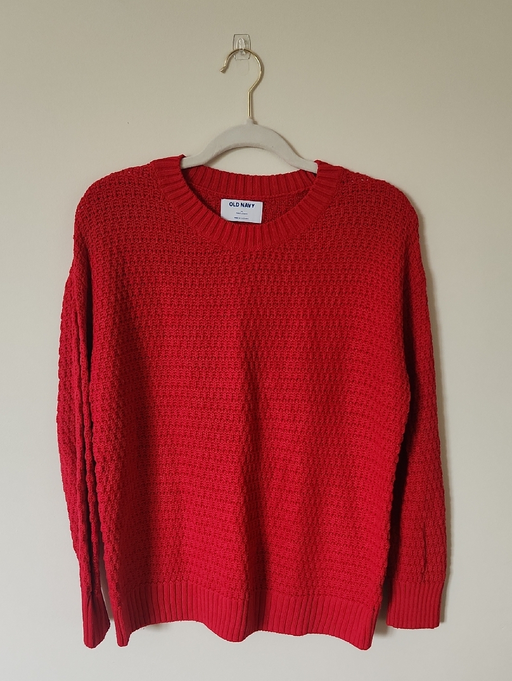 Old Navy Bright Red Crewneck Sweater